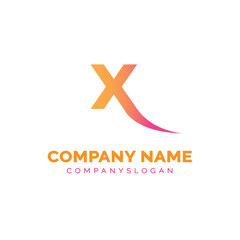 Obraz premium Letter X logo design, vector logo design 
