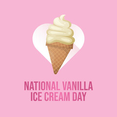 vector graphic of National Vanilla Ice Cream Day ideal for National Vanilla Ice Cream Day celebration.
