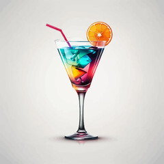 Cocktail Drink Very Fresh illustration Design