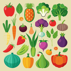 seamless pattern with vegetables