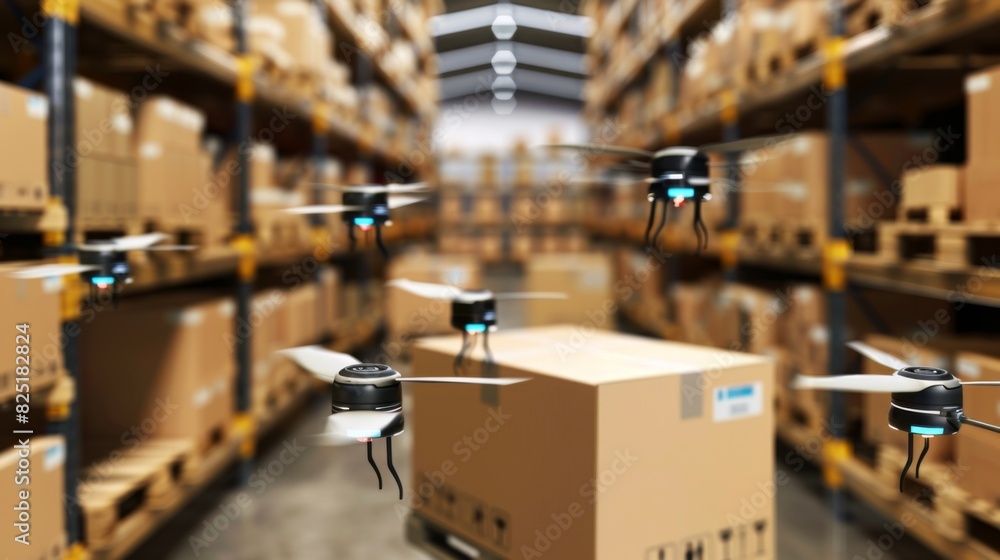 Poster utilization of autonomous vehicles and drones for inventory management and