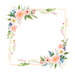 Obraz premium Elegant Floral Frame Design