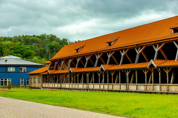 Sommerliche Wanderung durch die Kurstadt an der Werra bei Bad Salzungen und ihrer einzigartigen Landschaft - Thüringen - Deutschland