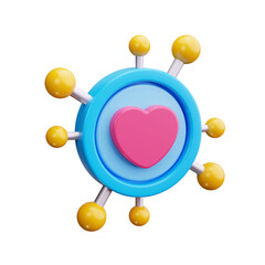 heart 3d render icon