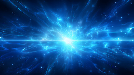 Obraz premium Digital blue glowing high energy plasma force field in space poster background