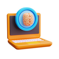 Obraz premium artificial intelligence 3d render icon