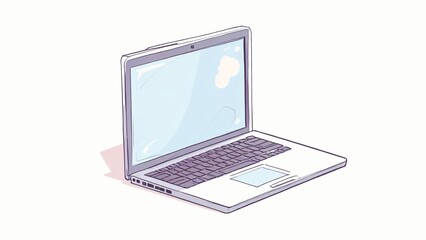 flat illustration vector computer icon