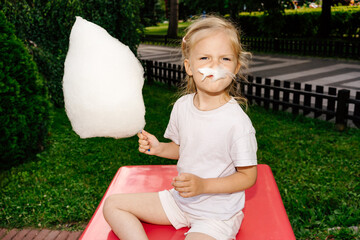 Cotton candy mustache