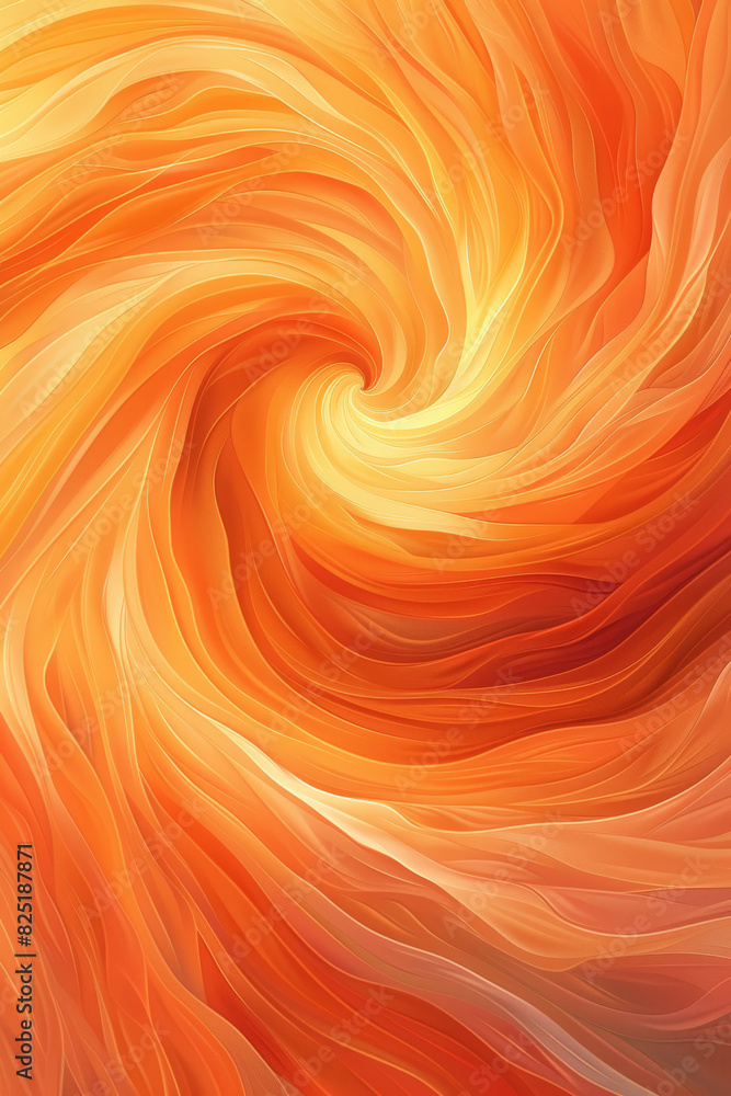 Poster abstract orange swirl pattern vibrant and dynamic energy flow in fiery colors