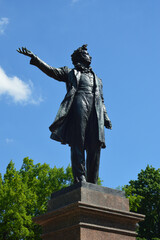 Monument to poet Alexander Pushkin, St. Petersburg.