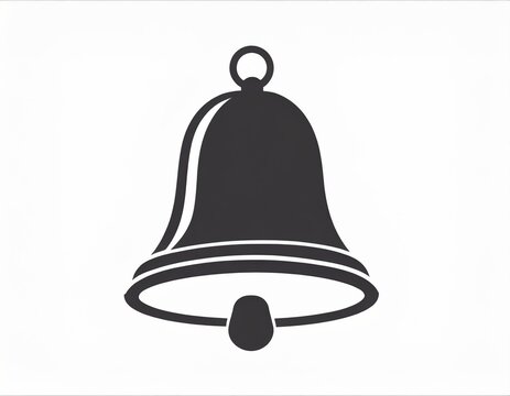 bell icon, vector image on white background, logo