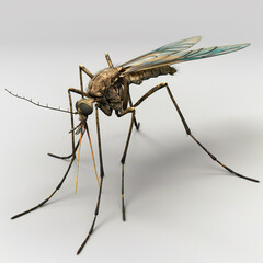 a close up of a mosquito with a long body and legs
