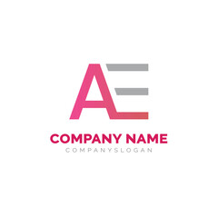 Letter AE logo design, vector logo design 