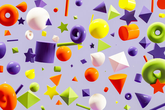 Colorful Abstract Geometrical Shapes Background