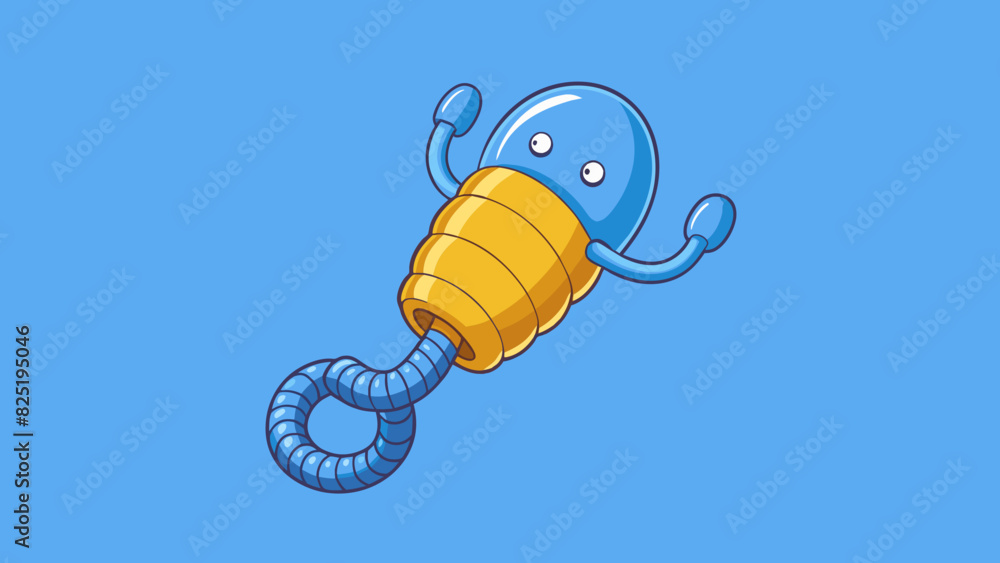 Poster A balloon This object is a flexible inflatable material that can expand and contract. It is light and can float in the air due to the gas inside it.. Cartoon Vector.