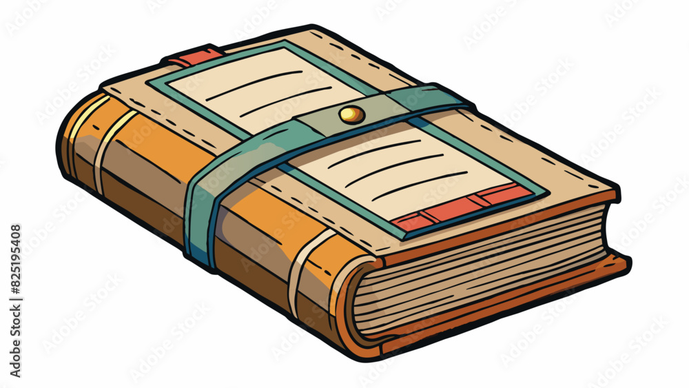 Poster A book is a rectangular object made of paper pages bound together often containing printed words and images and used for reading or reference.. Cartoon Vector.