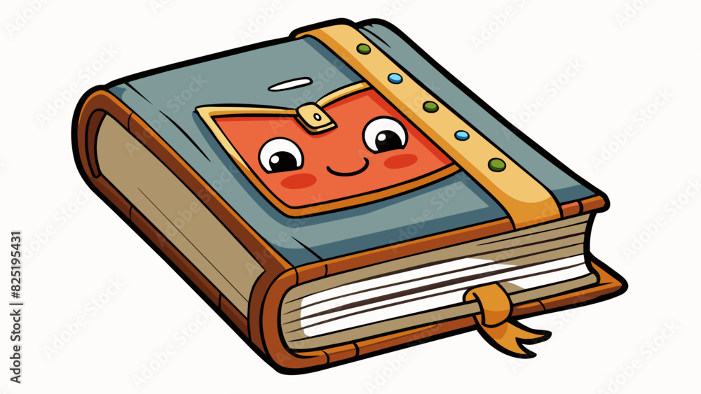 Poster A book is an object with pages held together by a binding. It contains written or printed words images or information and can come in various sizes. Cartoon Vector.