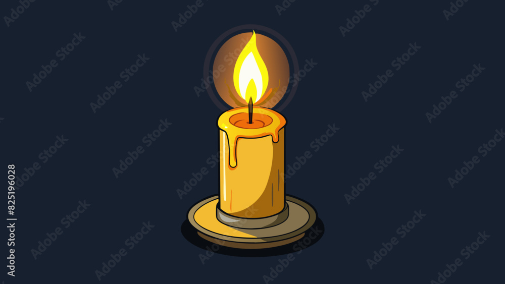 Poster a candle flickering in the darkness its warm and steady glow bringing comfort and light to those sur