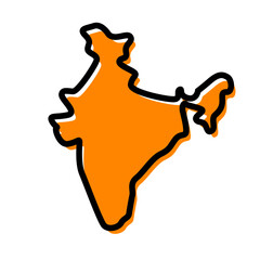 INDIA MAP IN RETRO STYLE