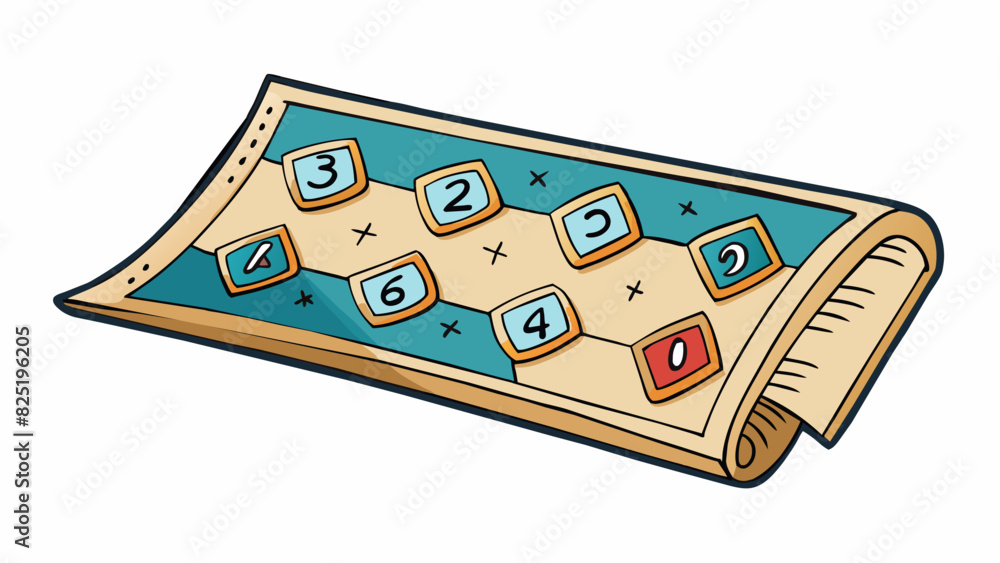 Poster A check is a rectangular piece of paper with a series of numbers and symbols printed on it. It usually has a perforated edge on one side allowing it. Cartoon Vector.