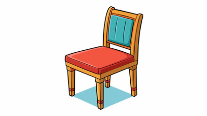 A chair is a piece of furniture designed for sitting. It typically has a flat seat a backrest and four legs for support. Chairs come in a variety of. Cartoon Vector.
