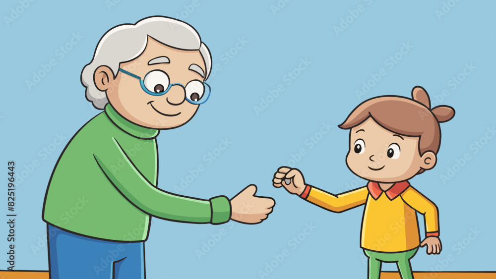 Poster a childs hand reaching out to hold an elderly persons a simple act of kindness that bridges generati