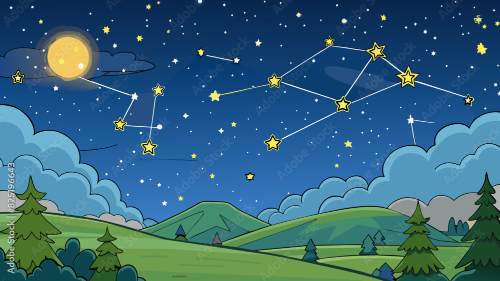 Aufkleber a clear starry night sky without any clouds or light pollution allowing for a breathtaking view of t