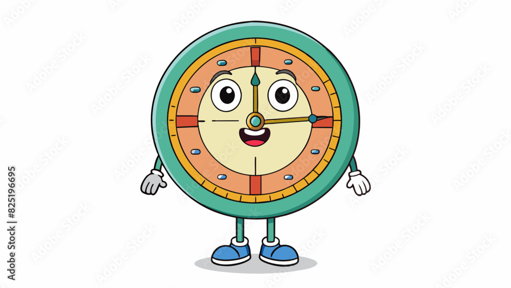 Poster A clock The reason for a clocks existence is to tell time and keep track of the passing hours. Its circular face is divided into equal segments each. Cartoon Vector.