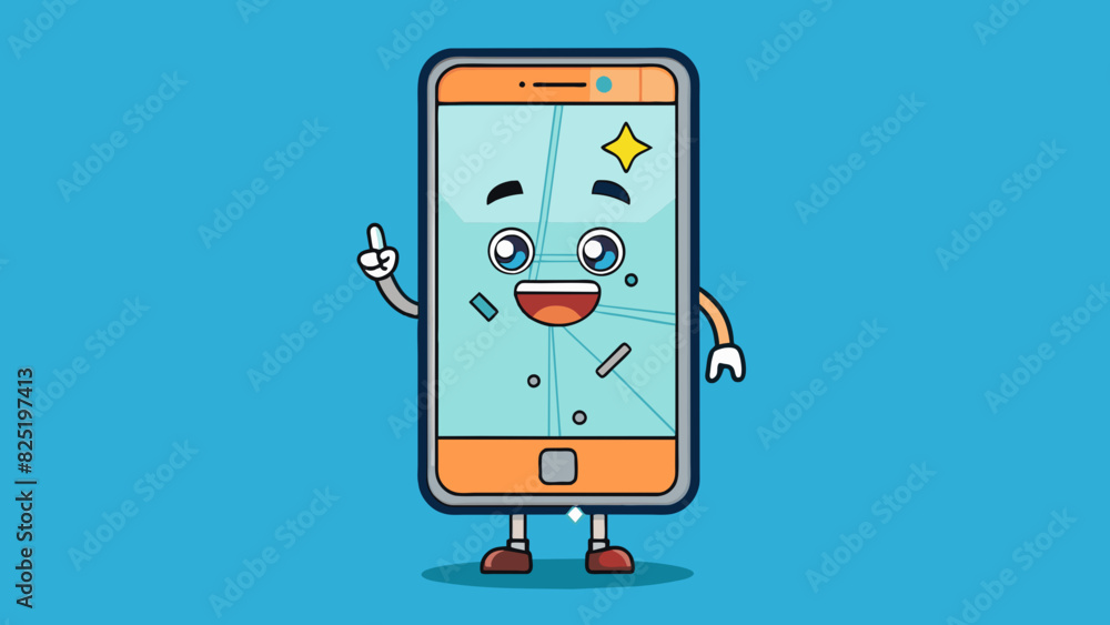 Poster a cracked phone screen is being rep with a new one. the new screen is made of durable scratchresista