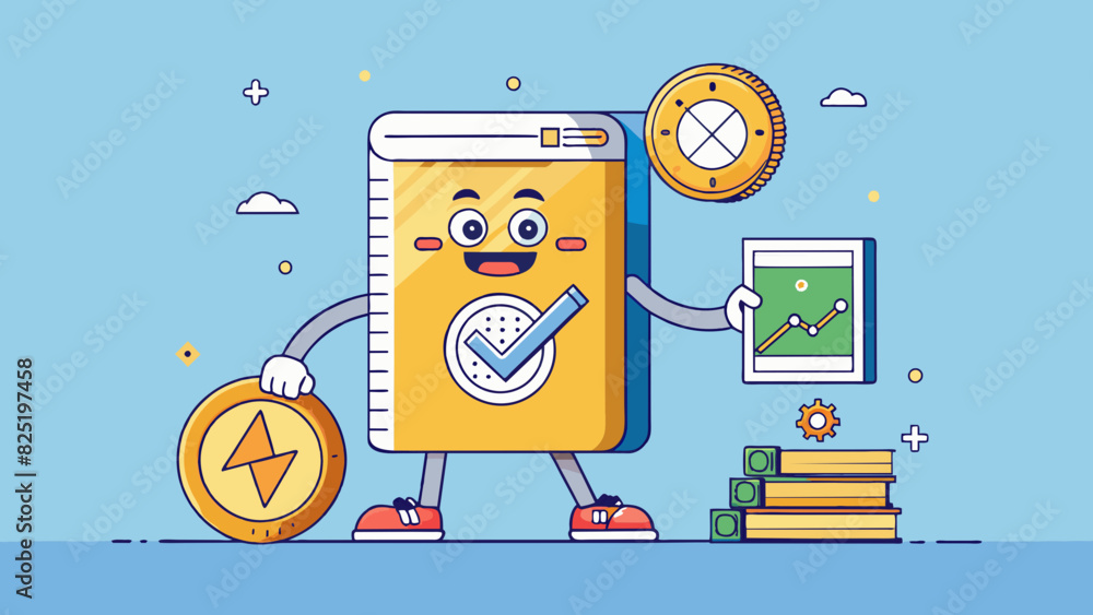 Fototapete A cryptocurrency bit is the smallest unit of measurement within a digital currency system. For example 1 bitcoin can be divided into 1 million bits.. Cartoon Vector.
