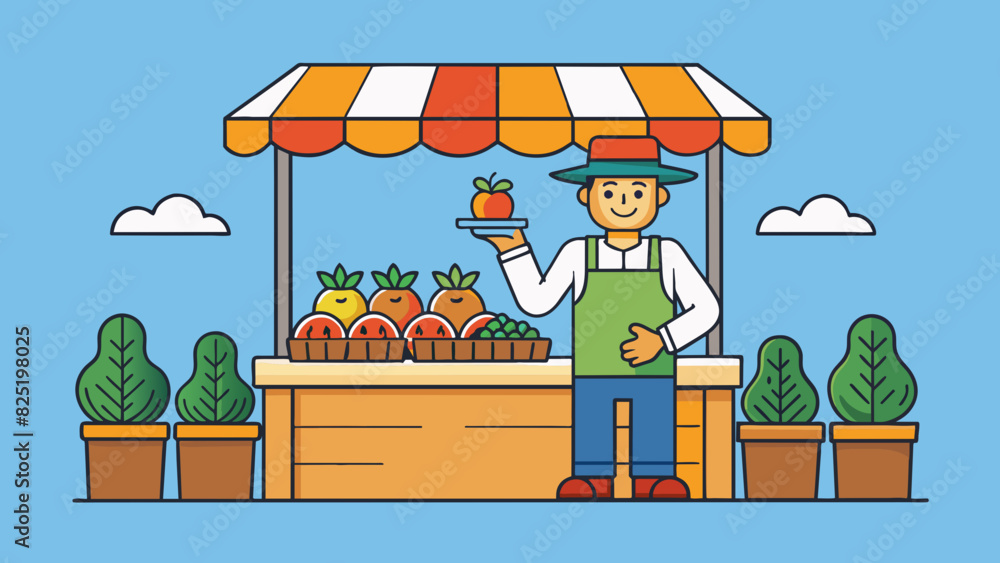 Poster a farmer grows crops and sells them at a farmers market. the cost of producing the crops is $5 per u