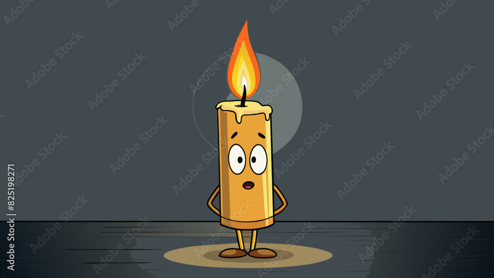 Poster a flickering candle standing tall in the midst of a dark room representing the unwavering belief in 