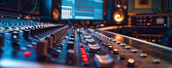 Fototapeta premium mixing tracks, precise adjustments