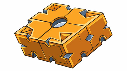 A jagged irregular side with various sharp angles and edges like pieces of a jigsaw puzzle. Its surface is matte and rough making it difficult to. Cartoon Vector.