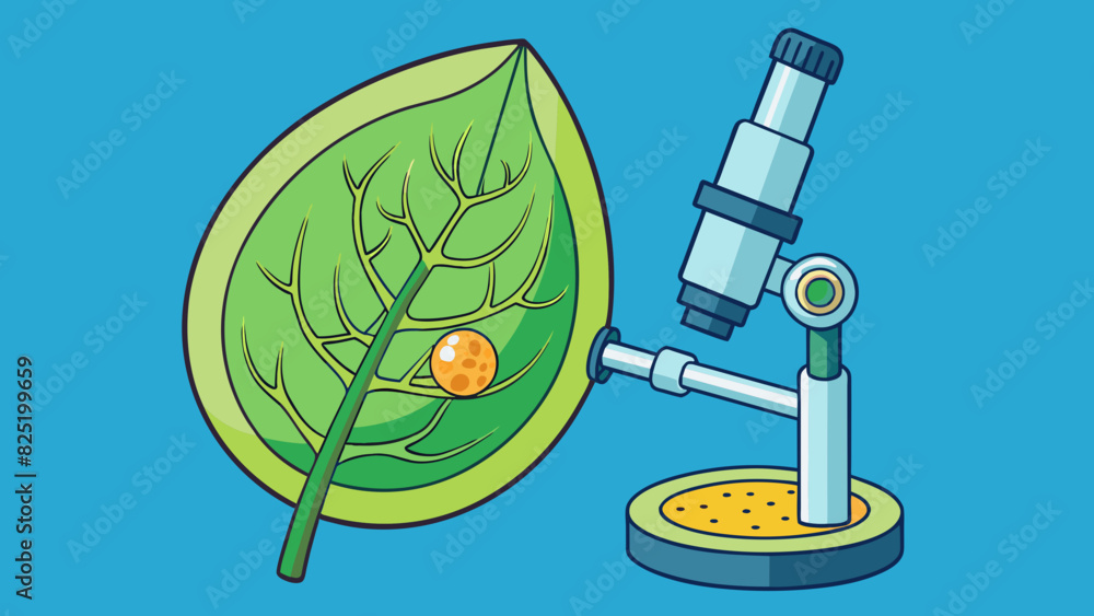 Poster a leaf from a plant is observed under a microscope revealing its intricate network of s that carry w