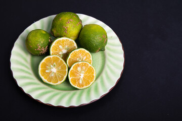 Limon mandarina hybrid fruit sour mandarin unique food peruvian variety