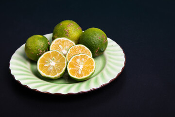 Limon mandarina hybrid fruit sour mandarin unique food peruvian variety
