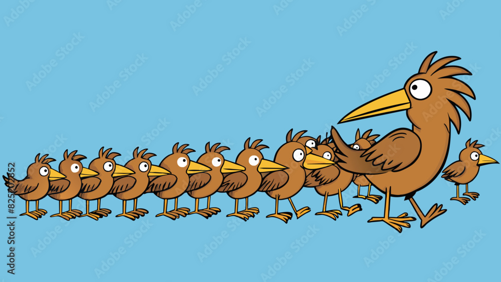 Poster as a flock of birds flies overhead i notice one with a long pointed beak and webbed feet. its body i