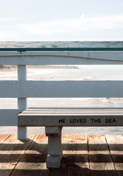 Memorial Bench Overlooking the Sea
