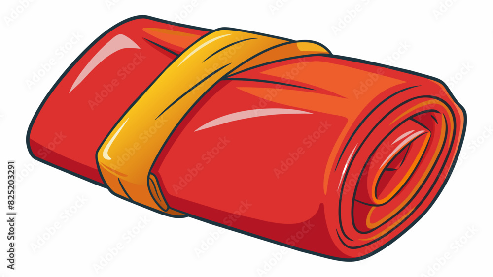 Poster A shiny smooth material that is flexible and wraps easily around objects making it perfect for storing leftovers or packing for a trip.. Cartoon Vector.