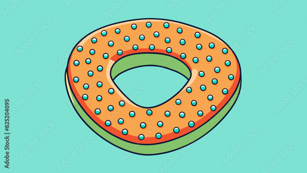 Poster a soft pliable material in the shape of a horseshoe used for supporting the neck during medical proc