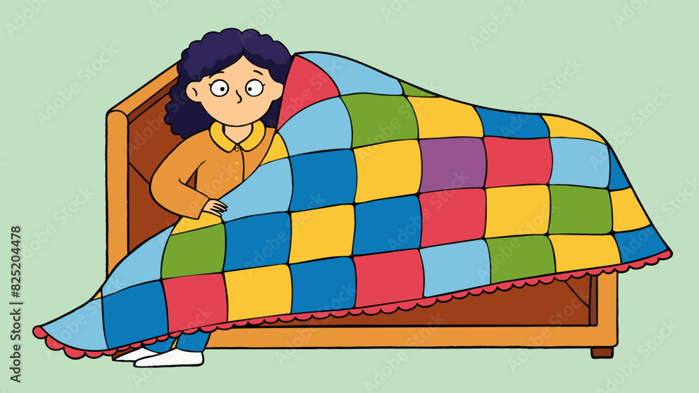 Poster as she climbed into bed she pulled the little knitted blanket up to her chin. it was soft and fuzzy 