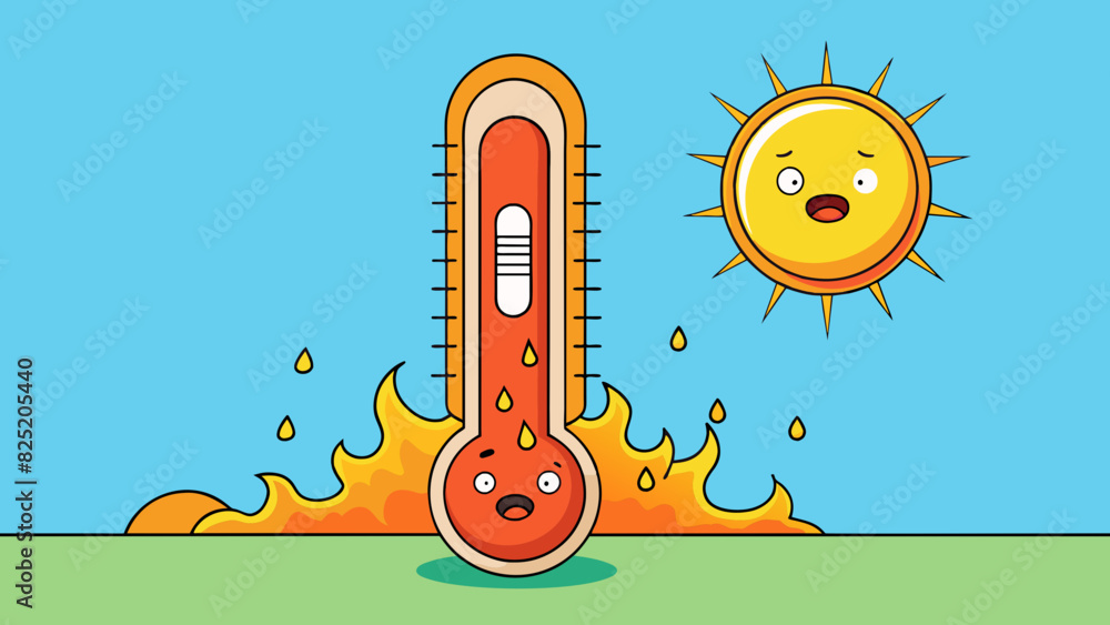 Poster a thermometer on a hot summer day rising higher and higher as the temperature continues to climb. th