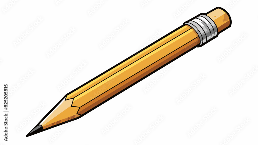 Aufkleber a typical pencil is long and slender with a wooden shaft and a conical tip made of graphite. the wri