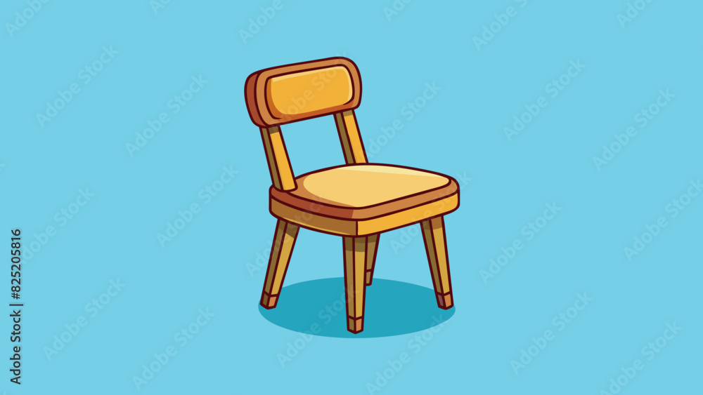 Poster a typical chair has four legs and a backrest for support and can be made of wood plastic or metal pr