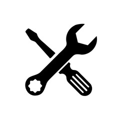 Tool Icon Vector Svg, Tool icon, Hammer turnscrew tools icon, Instrument collection, Vector illustration, Svg files for cricut