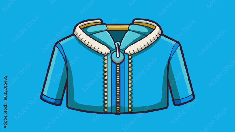 Poster A zipper joins two halves of a jacket together allowing it to be od and closed easily. The teeth of the zipper interlock providing a strong and. Cartoon Vector.
