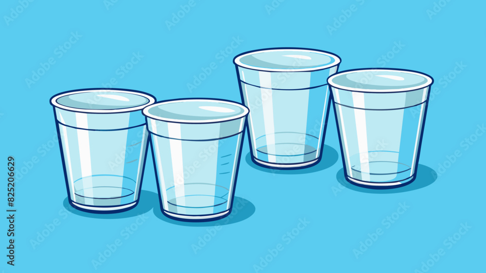 Poster clearly is a set of clear acrylic cups with a slight curvature and a thin rim. they are lightweight 