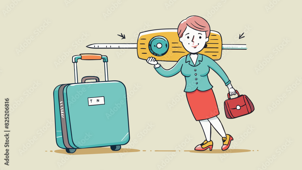 Poster determine the weight of a suitcase by lifting it with one hand and comparing it to a known weight. t