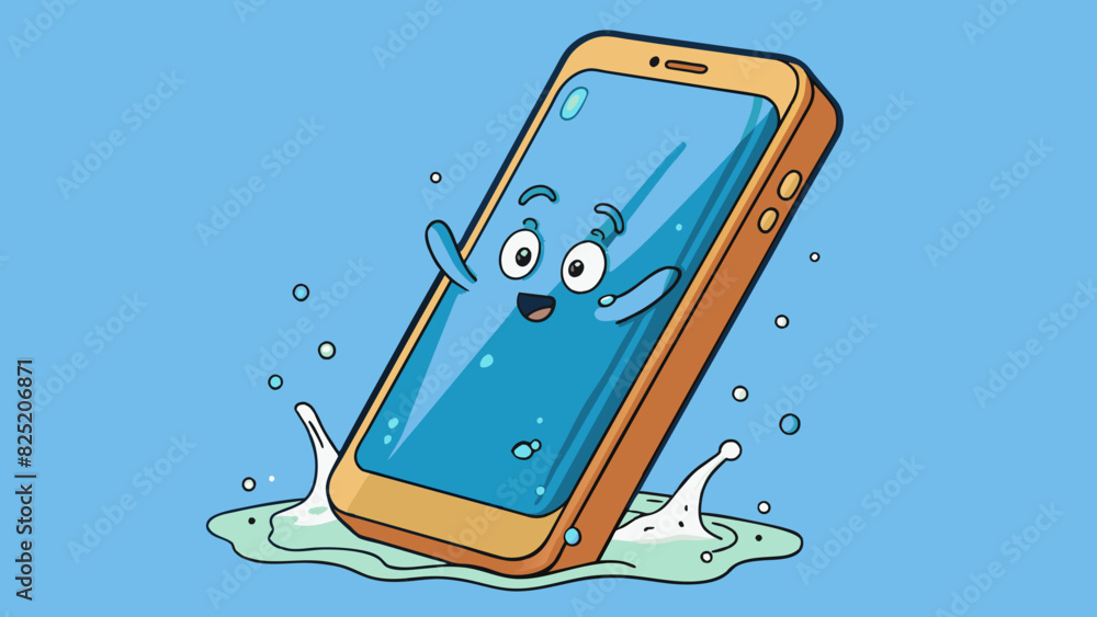 Aufkleber during the test a smartphone was submerged in water at varying depths and durations to determine its